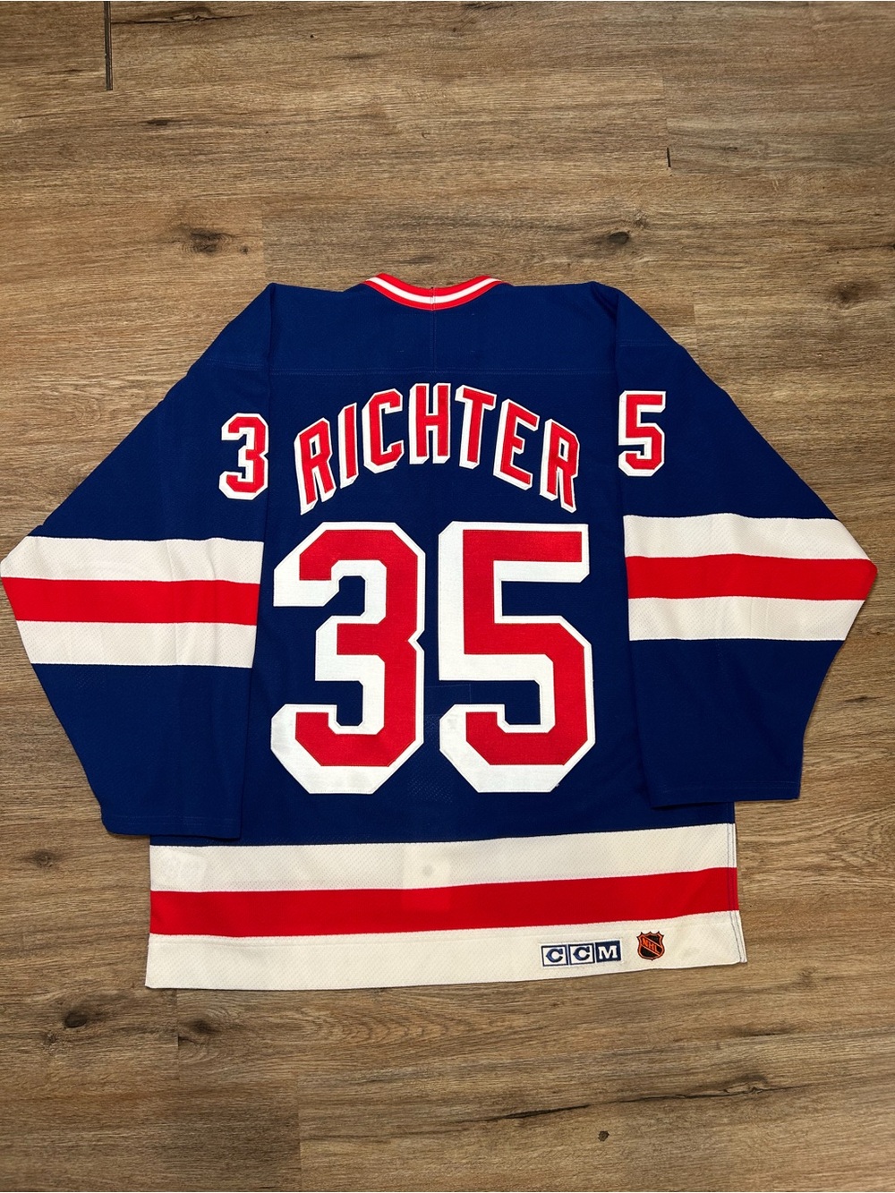 CCM On Ice Authentic Mike Richter #35 New York Rangers Jersey
